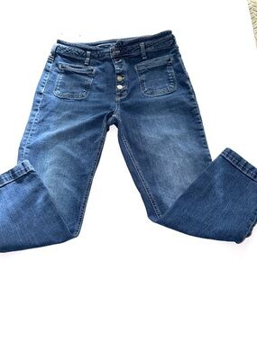 Anthropologie Women's Dark Blue Boyfriend Jeans